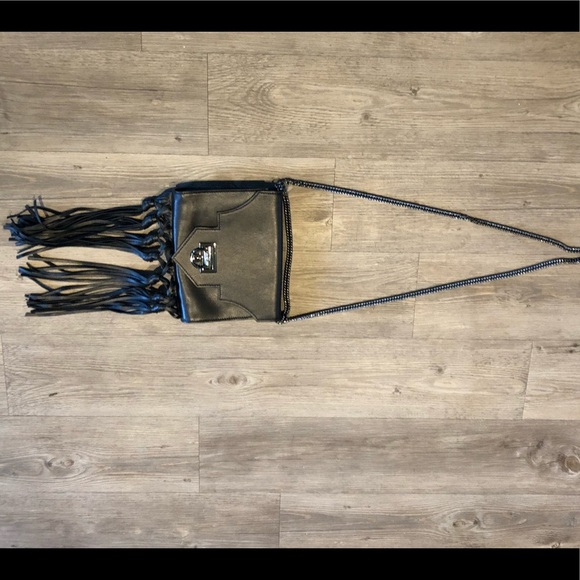 Reece Hudson leather siren crossbody w/ chain NWT - Picture 1 of 7